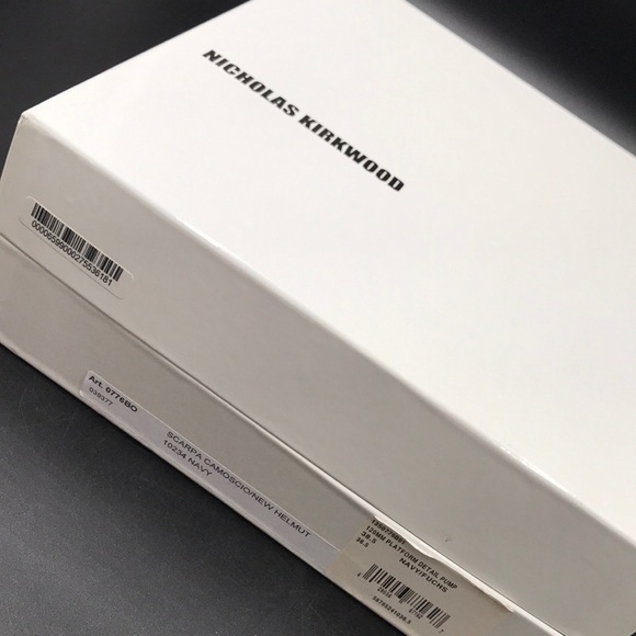 NICHOLAS KIRKWOOD Helmut Navy Suede, Metallic Fuchsia, 5.5"Heel Luxury NWT US 8 - Picture 16 of 16